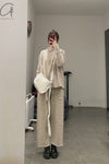 Daniel Andresen loose fitted trousers Cormorant beige